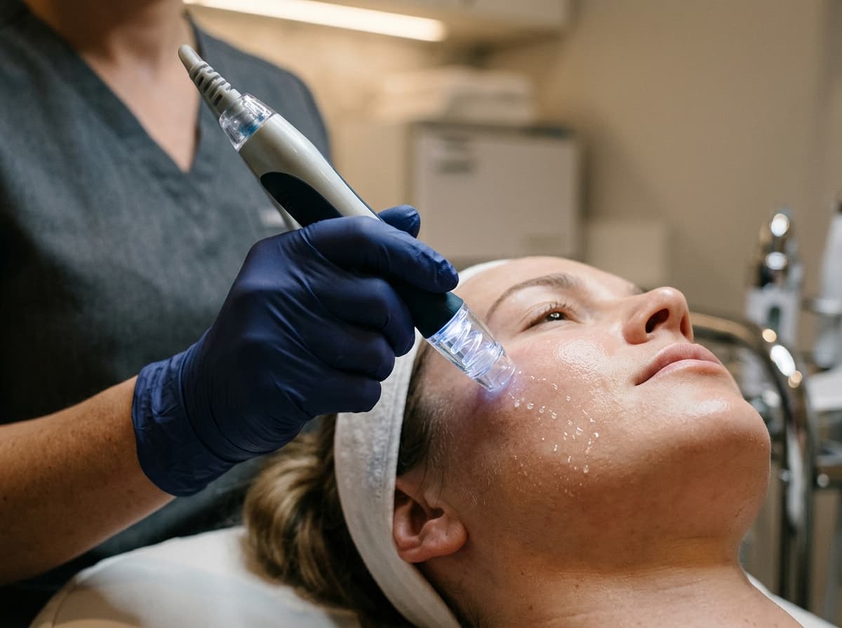 Hydrafacial vortex fusion technology illuminated spiral wand