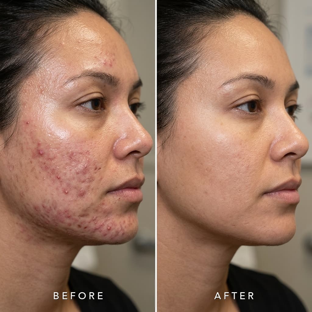 BBL Forever Clear Acne Treatment Before and After 2