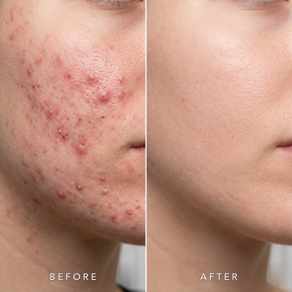 Chemical Peel Acne and Skin Texture Clearance Before and After
