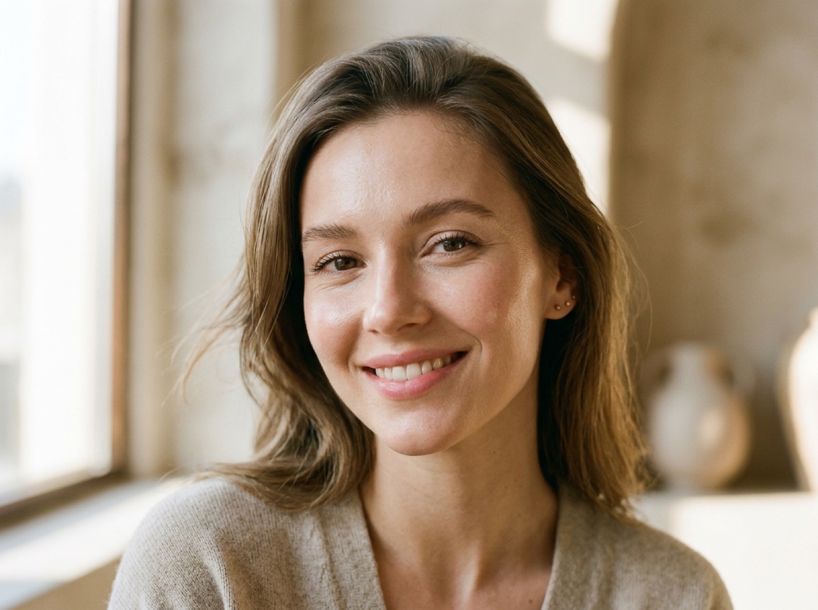 Radiant, glowing skin post CoolPeel resurfacing at Studio Luveria Aesthetics